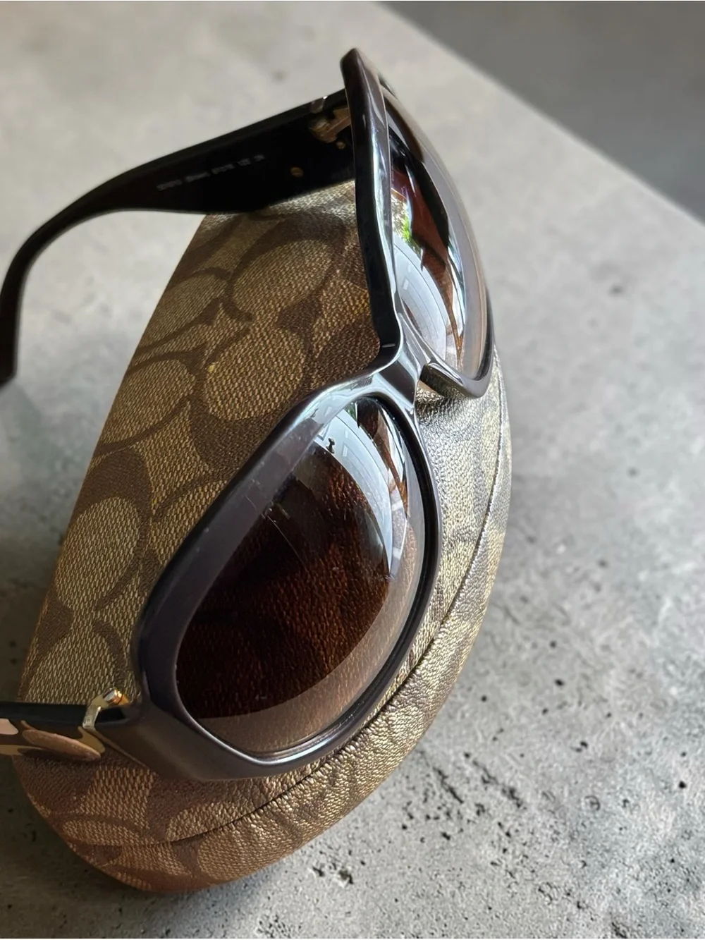 Coach Arabella Women's Brown Gradient Lens Sunglasses with Signature Logo Case